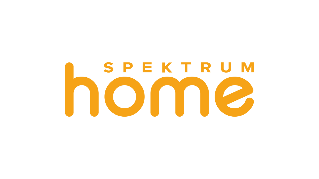 Spektrum Home channel logo in orange lettering on a white background
